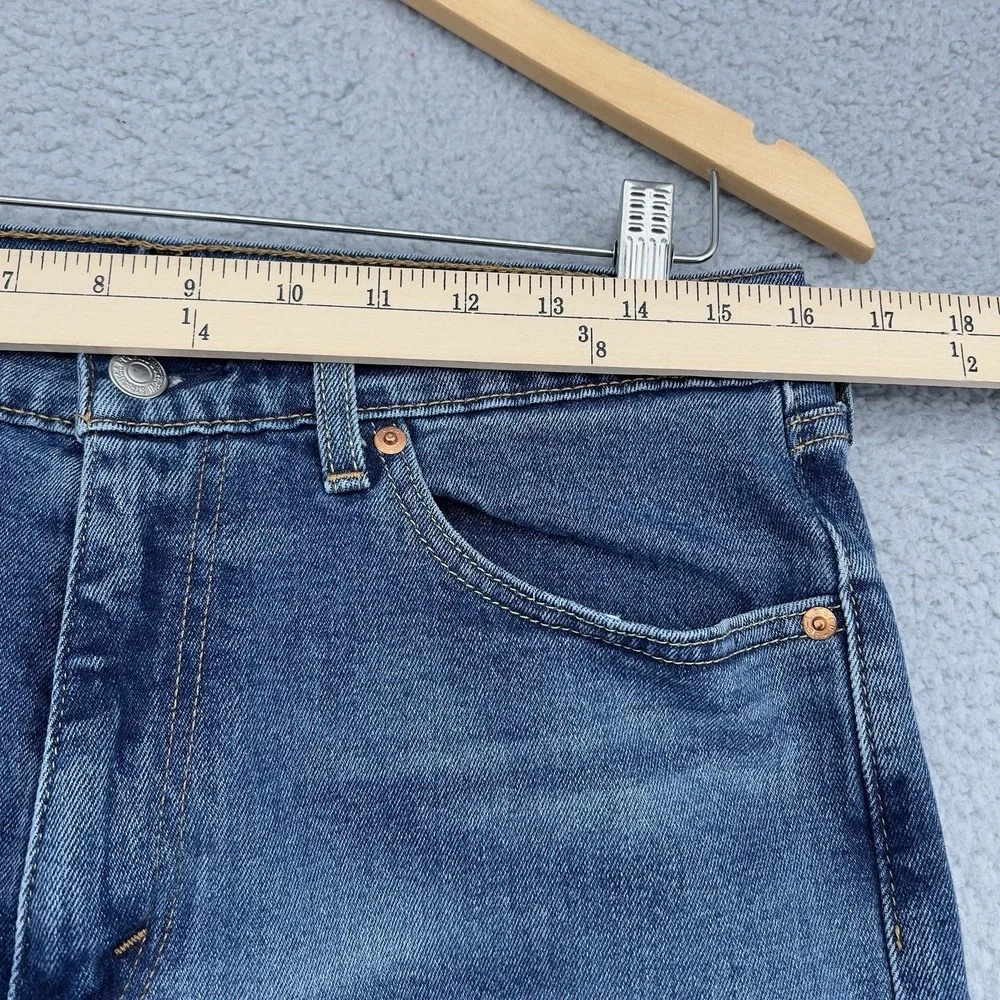 Levi's 505 Regular Fit Jeans Men's W33 L30 Blue Stretch Denim